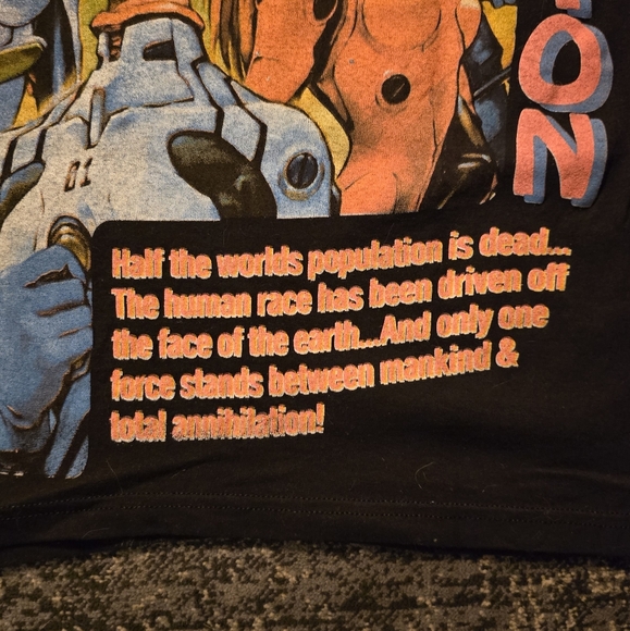 🔥🔥Neon Genesis Evangelion Graphic Tee - Black and Multicolor BSC TEE - Picture 7 of 9